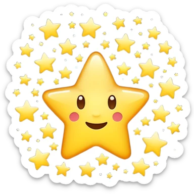White stars sticker