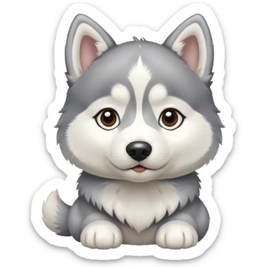 husky puppy sticker