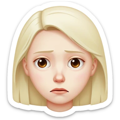 Disappointed and sad sticker