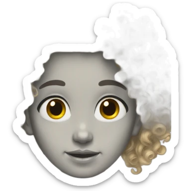 Only head. 17 year old. Curly hear sticker