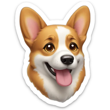 Happy corgi sticker