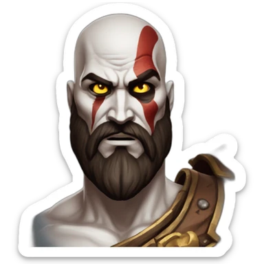 Kratos, the ghost of sparta from God Of War sticker