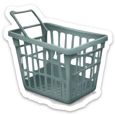empty grocery basket sticker