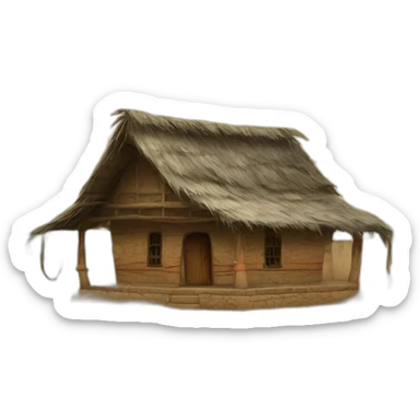 indian village home gujarati sticker