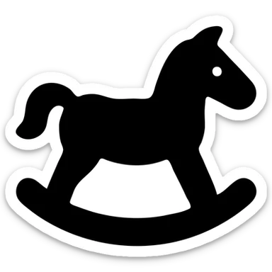 rocking horse icon sticker