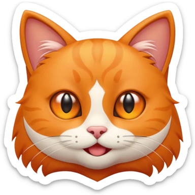 Happy cat face with star eyes sticker