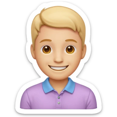 Make me a preppy emoji sticker