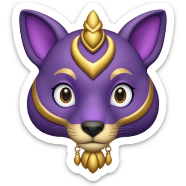 The sha animal that represents the god Sutekh/Set in ancient egyptian mythology, themed purple and gold, but male anthropomorphic sticker