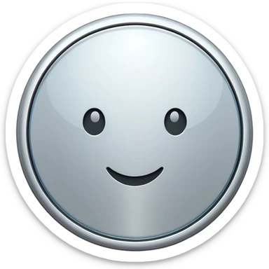 silver circle sticker