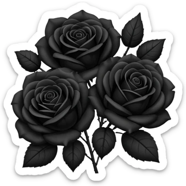 Black roses sticker