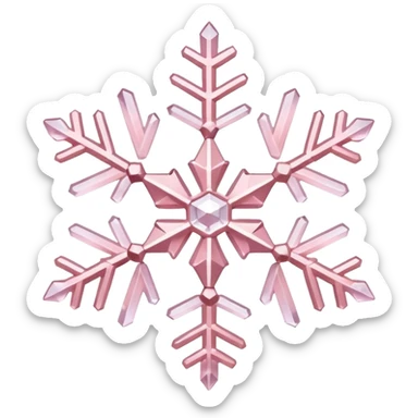 light pink snowflake sticker