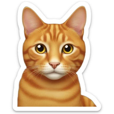 Ginger cat with one eye sticker
