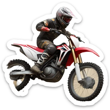 Honda dirt bike burnout in mud sticker