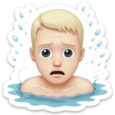 man drowning sticker