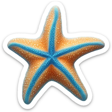 Blue starfish sticker