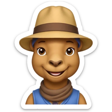 camel with hat sticker