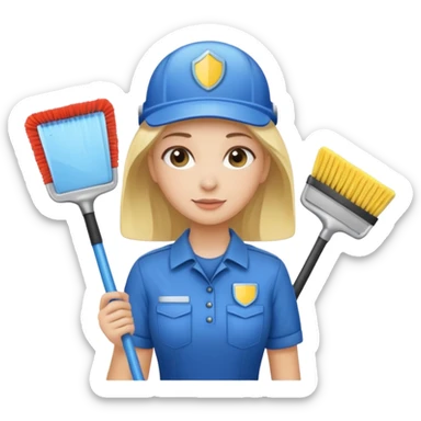 Window Cleaner woman  sticker