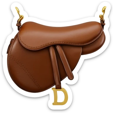 brown dior saddle bag sticker