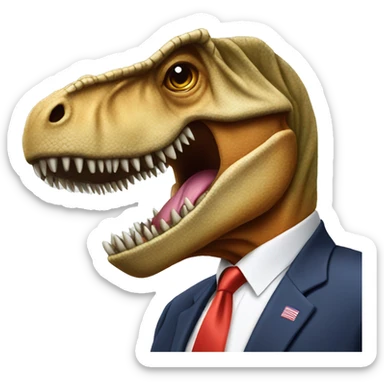 Donald Trump turned into a T-Rex sticker