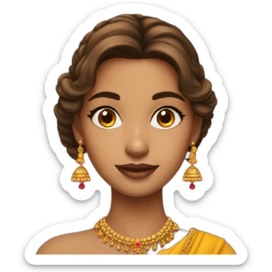 Girl with jhumka sticker