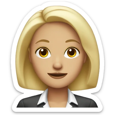 Blonde office girl sticker