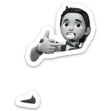 boy in car monochrome sticker