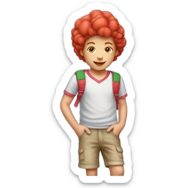strawberry shortcake ginger kid sticker