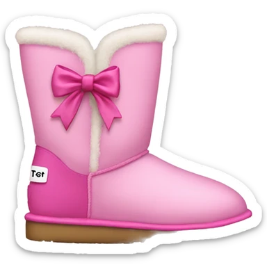 Pink uggs with bows sticker