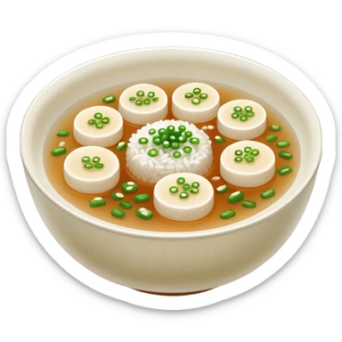 Make an emoji of tteokguk, a traditional Korean food. sticker