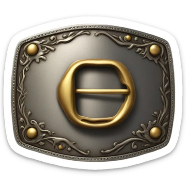 Western belt buckle sticker