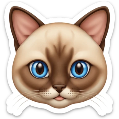 
Siamese cat face sticker