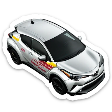toyota chr with full racing part ad stance sticker