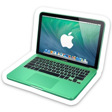 green 90s macbook  sticker