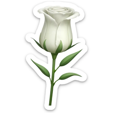 single Lisianthus, straight stem sticker