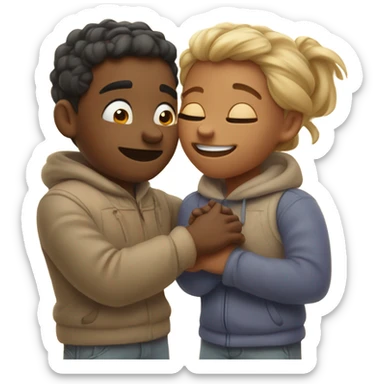 hugs and kisses sticker