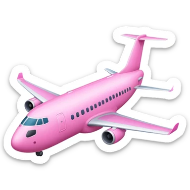 Airplane pink sticker