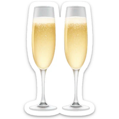 Two glasses champagne Christmas style  sticker