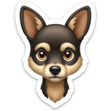 Black fawn dog sticker