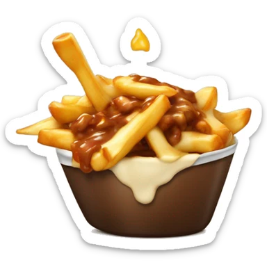 Poutine qui mange une poutine sticker