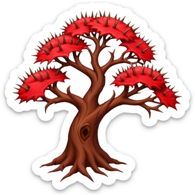 red thorn tree sticker
