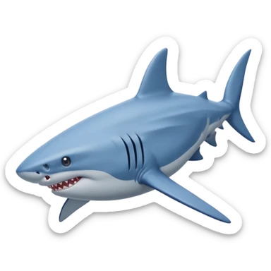 a shark with legs wearing blue nike shoes sticker