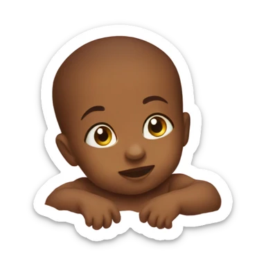 baby in crib sticker