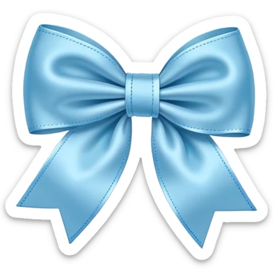 baby blue bow sticker