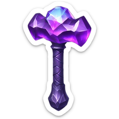 Fantasy vivid crystal hammer  sticker