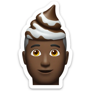 Hershey chocolate kiss on top of a man’s head  sticker