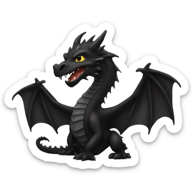 Black dragon sticker