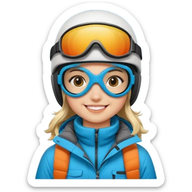 Girl snowboarder sticker