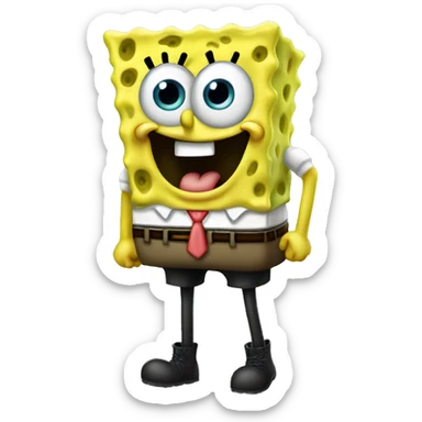 SpongeBob with big butt sticker