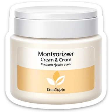 body moisturizer cream pot with label sticker