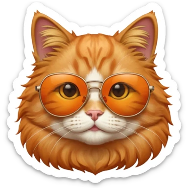 Cat with sunglasses sticker